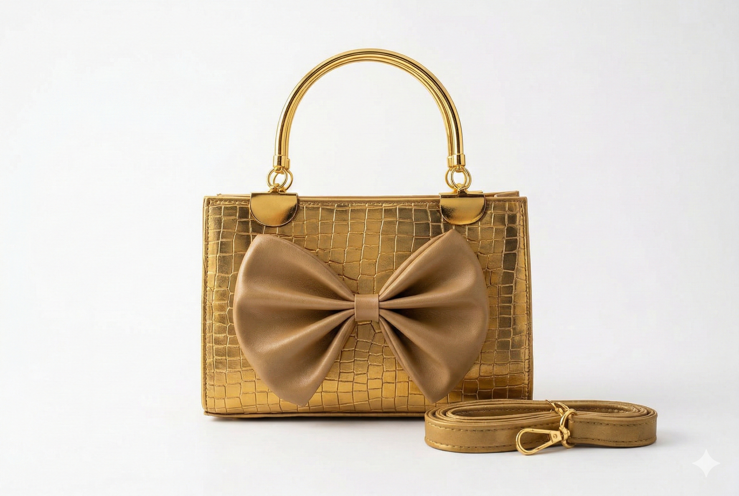 Crockadile Handbag Silver